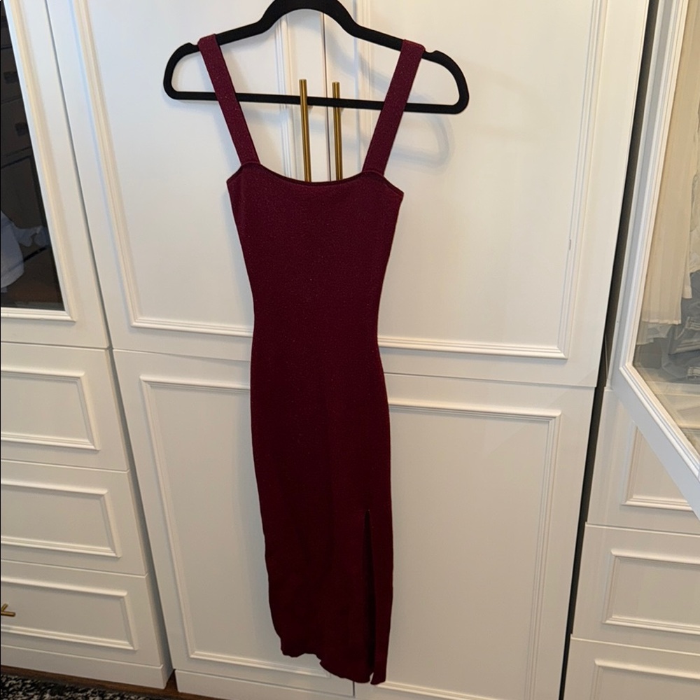 REVOLVE SUPERDOWN Elegant Burgundy Dress